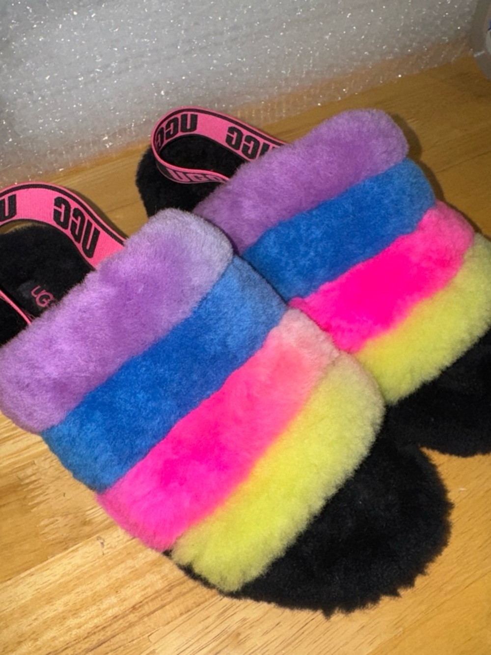 UGG Mulicolor Fluff Yeah Slippers